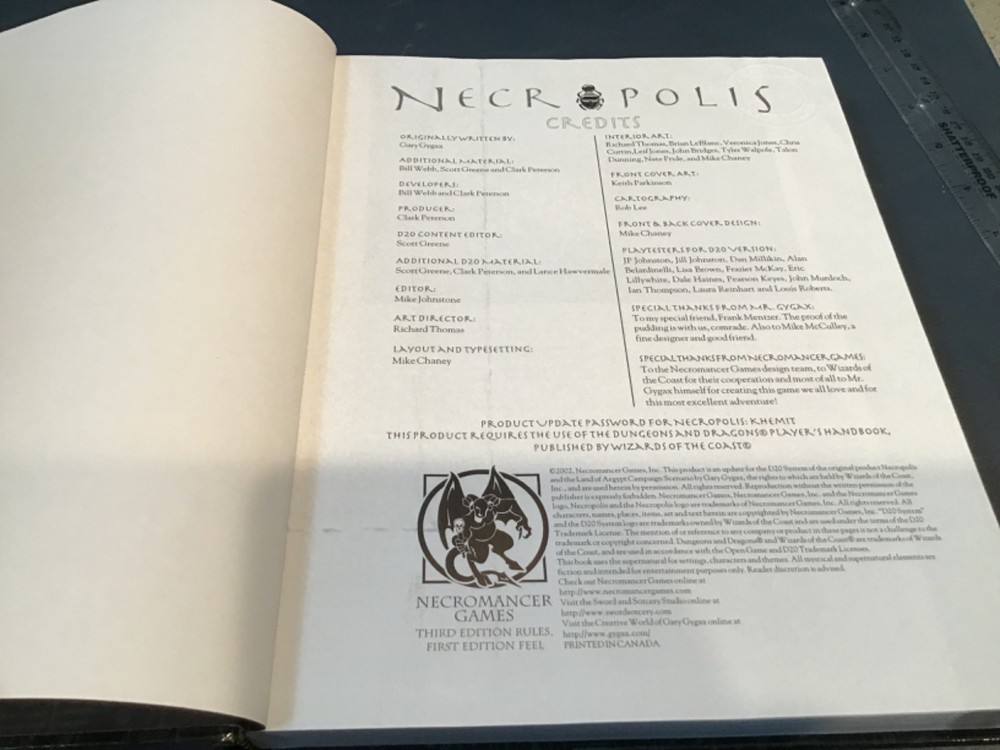 Sword & Sorcery: Gary Gygax's Necropolis (d20)