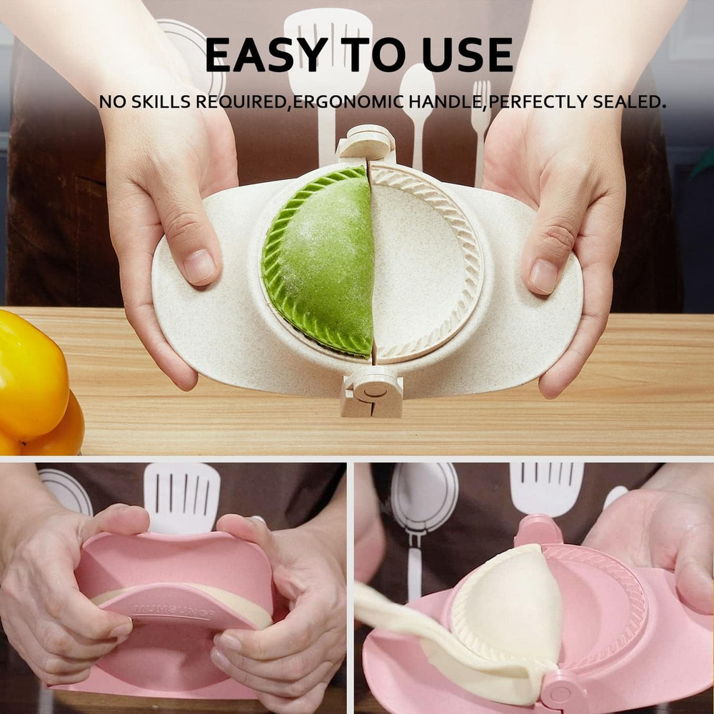 6 Inch Empanada Maker Press, Extra Large Dumpling Maker Set with Dough Cutter