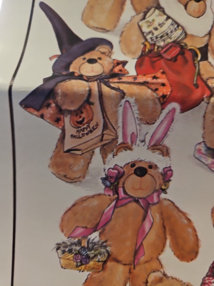 VTG DAISY KINGDOM PERSONALITY BEAR 10" PATTERNS-ENGINEER, HALLOWEEN, EASTER,ETC