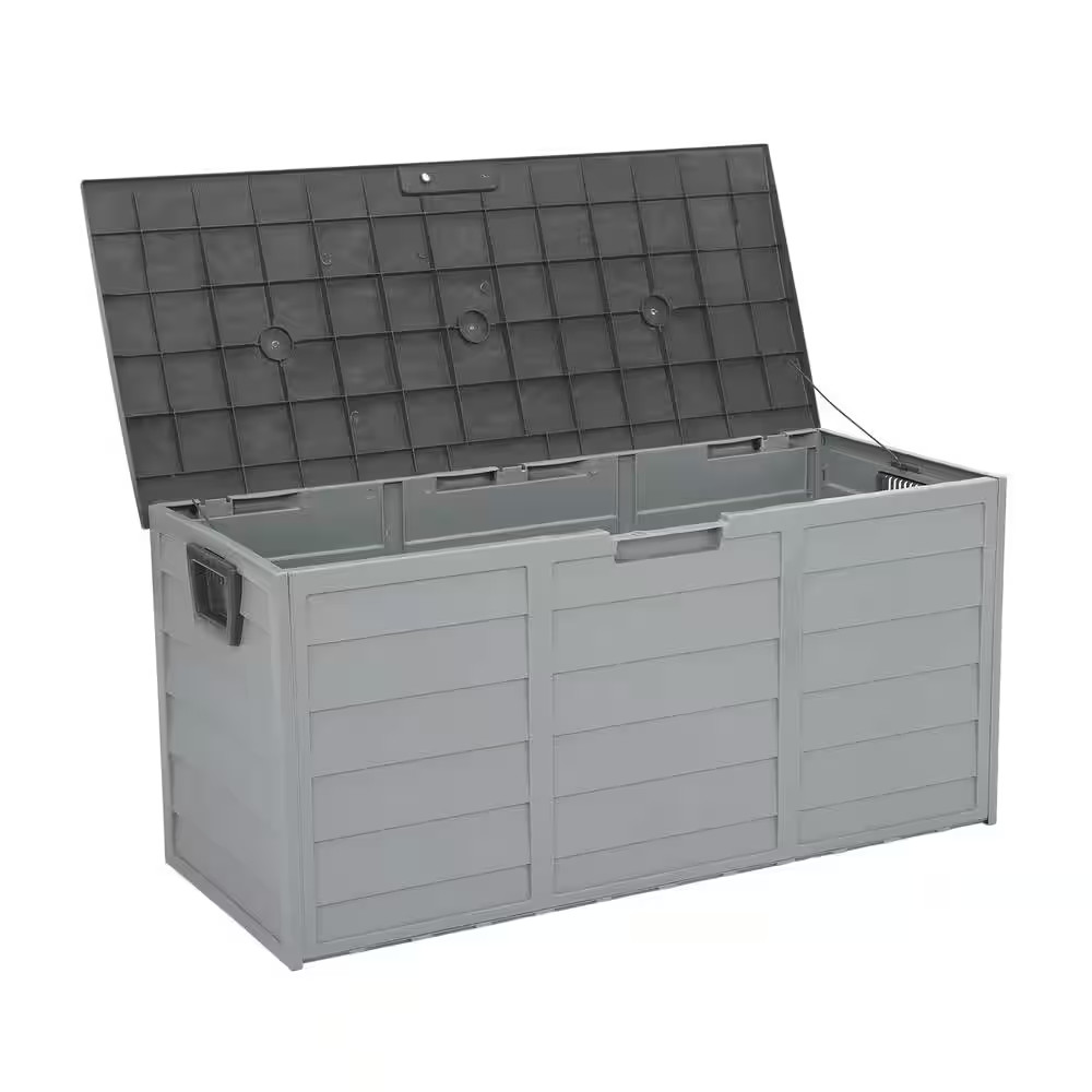 75 Gal. Grey Resin Deck Box