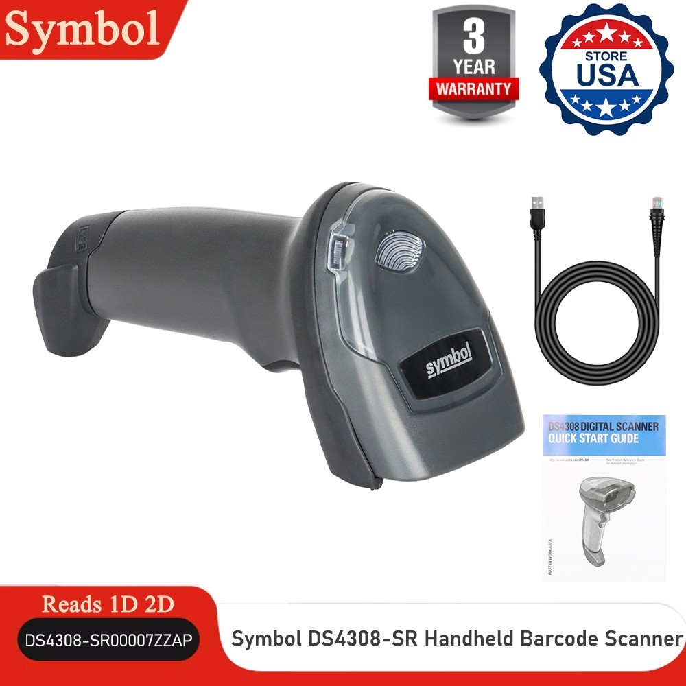 Symbol DS4308-SR00007ZZAP Wired Handheld Corded 1D 2D Barcode Scanner Reader
