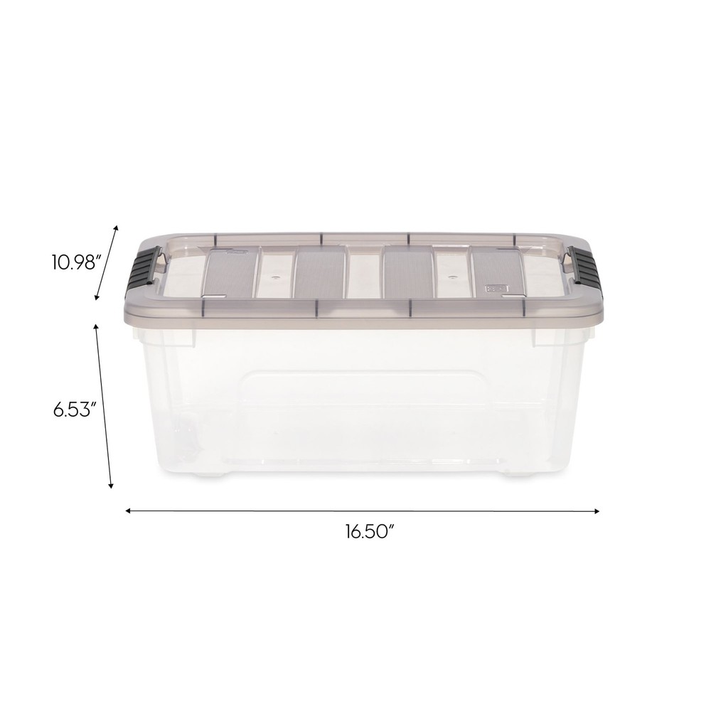 13 Qt. Plastic Storage Bins with Lids, Stackable Storage Containers, 8 Pack
