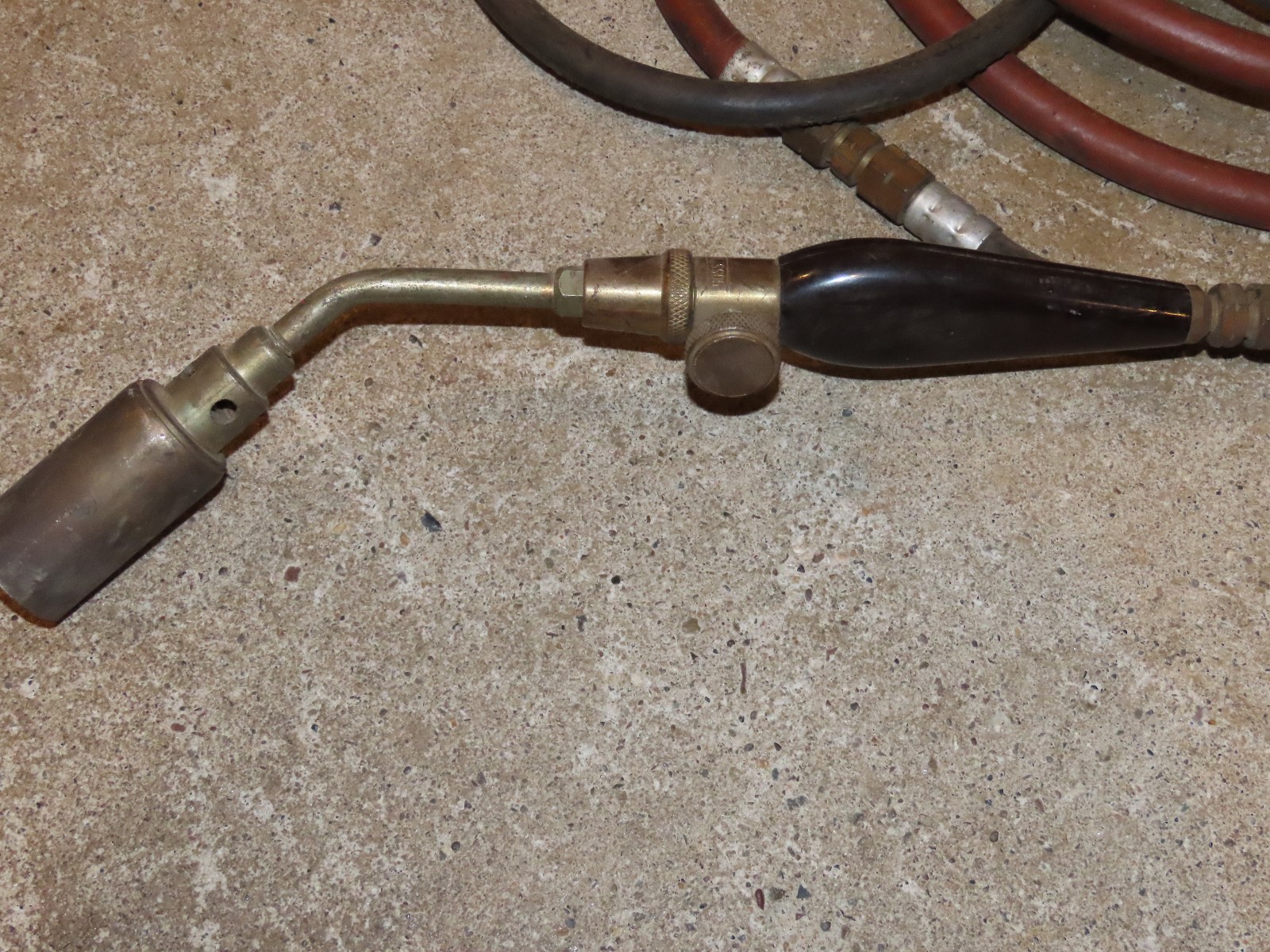 Complete Propane Torch Nozzles with Red Handles Hose Regulator Etc REGO 567B