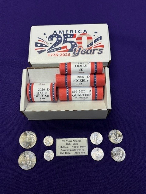 SPECIAL EDITION - 250 Years 2026 Collection of American Coin Rolls Denver Mint -
