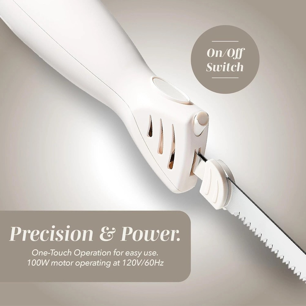 High-Performance Electric Knife - Quiet Ergonomic Blade Set for Precise Cutting