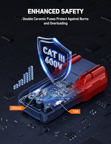 Digital Multimeter Voltage Tester, TRMS 2000 Counts Volt Meter; Fast and