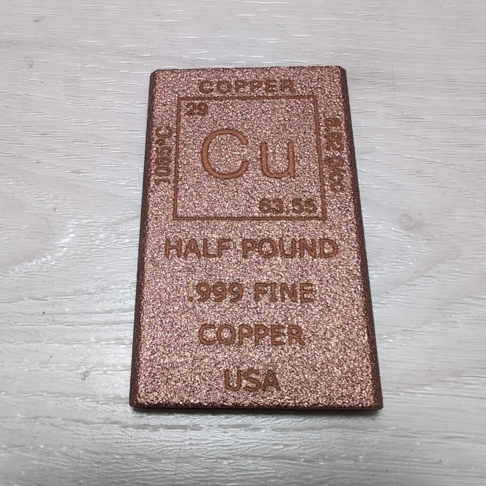1/2 Pound Element Bar .999 Fine Copper