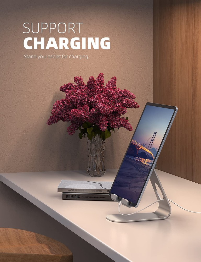 Adjustable Tablet Holder - Desktop Stand Dock Holder for 4-13" Tablets, iPad Pro