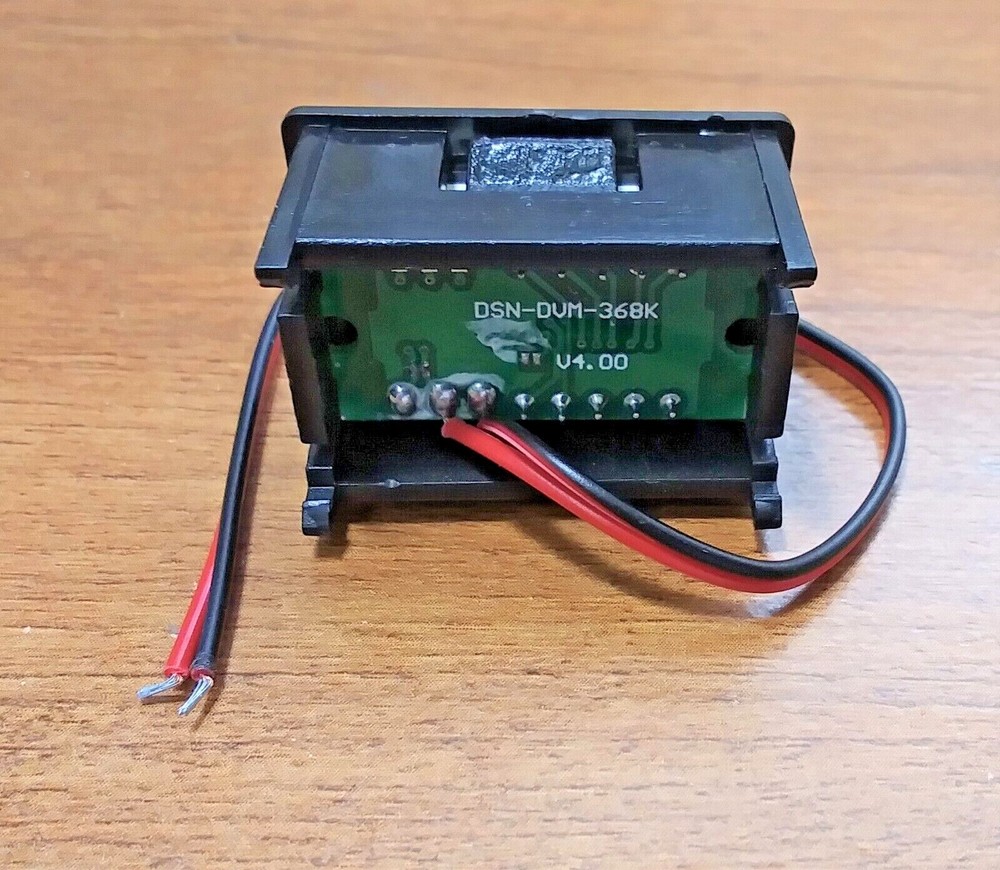 BBT 2 Wire Blue LED 36 volt Snap-In 1-1/4" Volt Meter