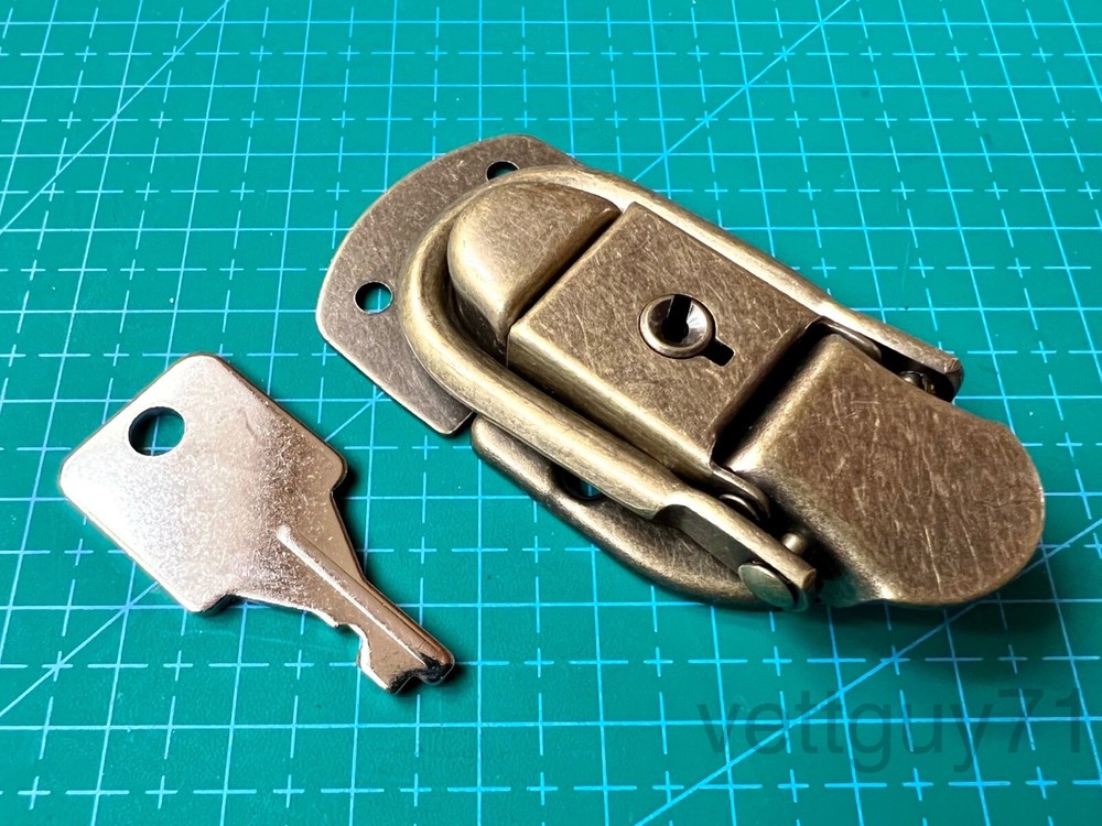 Replacement Instrument Case Locking Draw Bolt Latch Kit w/ Key, SELECT COLOR