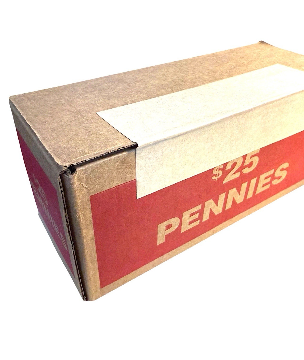 One Sealed Unopened Unsearched Bank Box of 50 Penny Rolls Pennies $25 Face Value