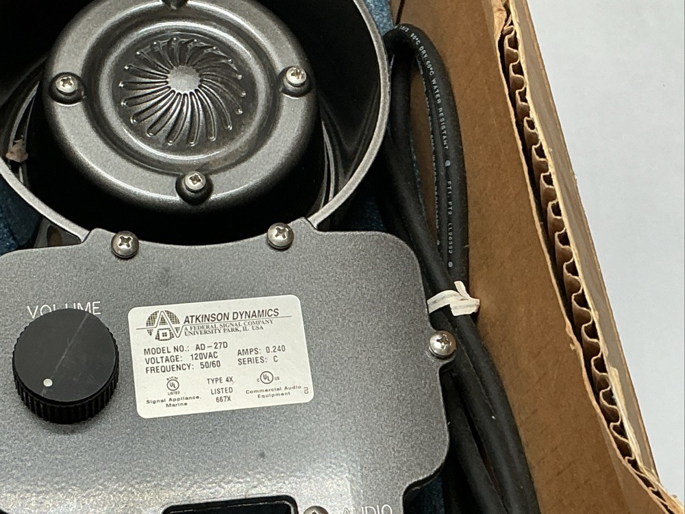 Atkinson Dynamics Industrial Intercom 0.24A 120V | AD-27C |