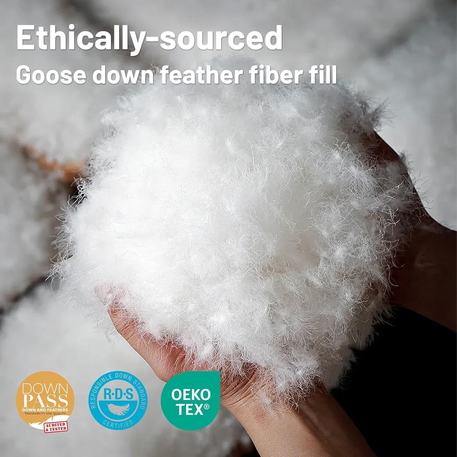 Three Geese Luxury Down Feathers Fiber White Comforter Queen Size