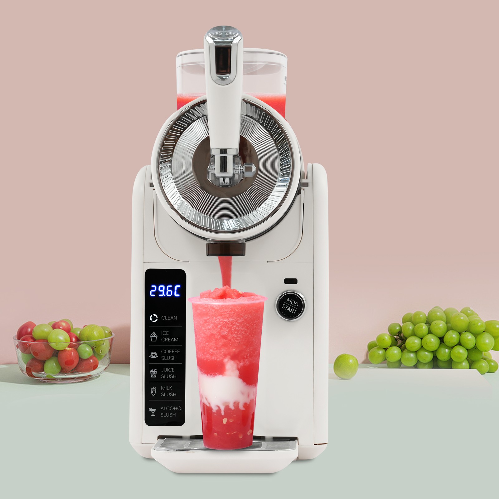 1.8L/0.48 Gallon Shaved Ice Machine Frozen Drink Machine Electric Tabletop 185W
