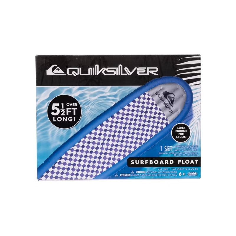 Quiksilver Checkers Surfboard Float 5'11" Length NEW