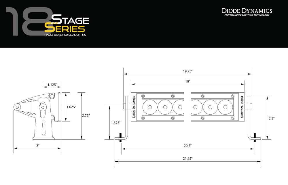 Diode Dynamics Dd5016 Ss18 White Driving Light Bar