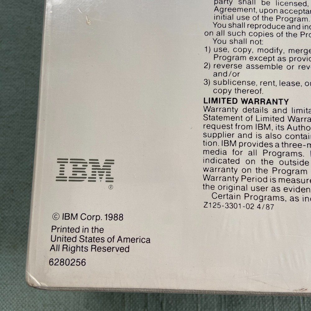IBM Disk Operating System DOS Version 4.00 3.5" Diskettes NEW SEALED PS/2 PC
