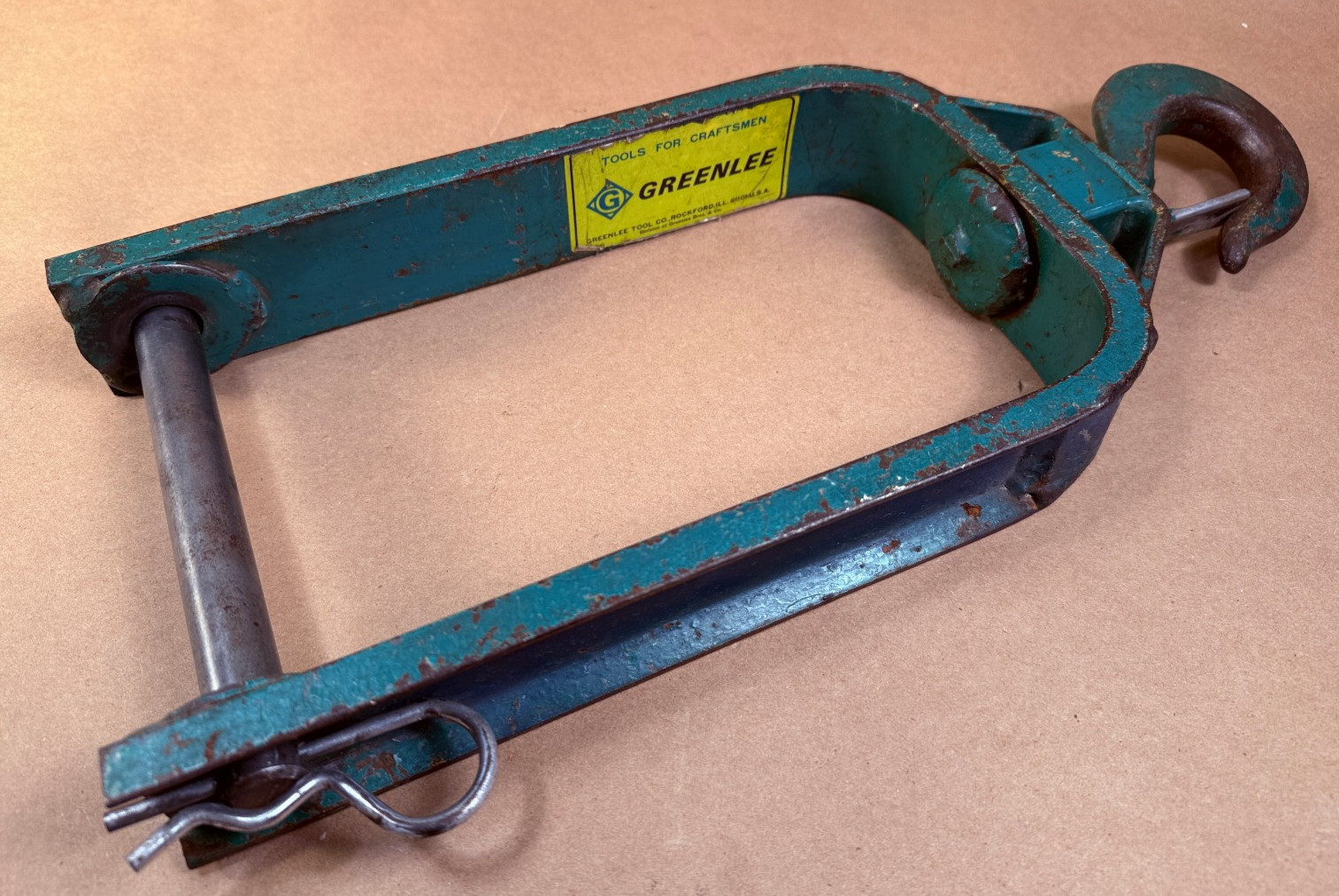 Greenlee 651  -  12" Hook Type Cable Puller Sheave - Frame Only - No Spindle