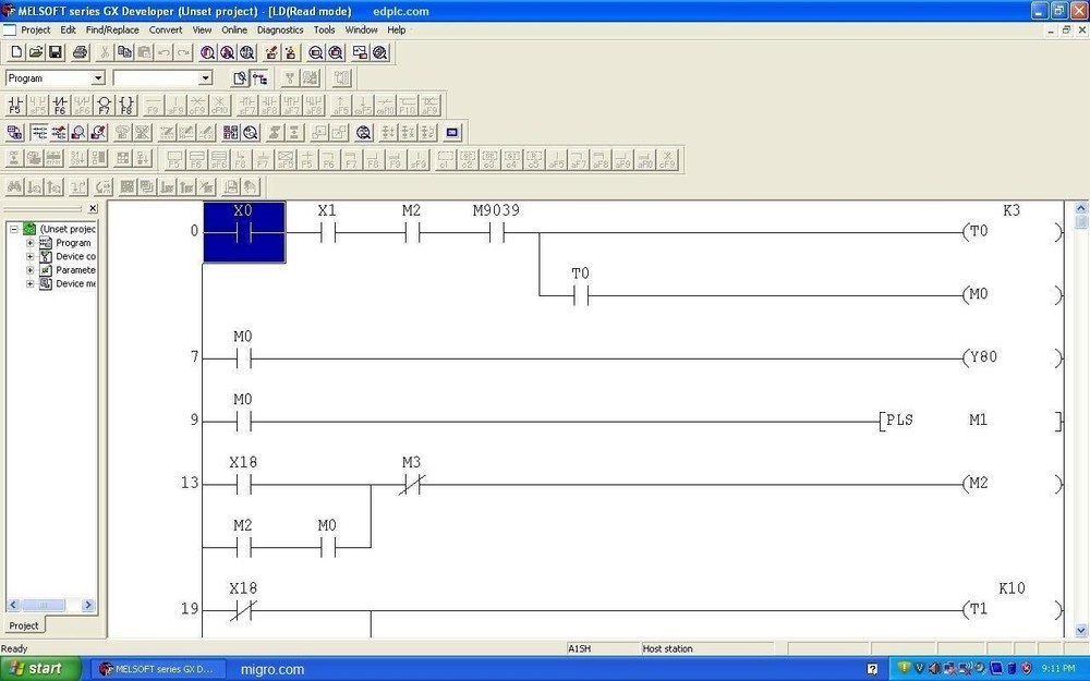 GX DEV Ladder Logic Migro 890U Programming Developer Software for FX, Q, L PLC