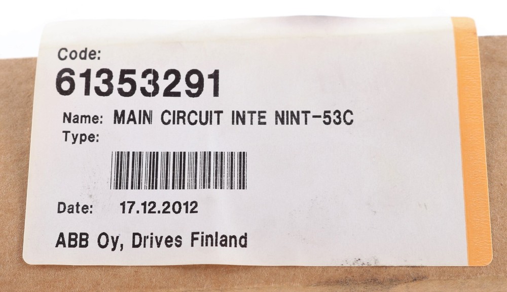 New 61353291 ABB Corp. Main Circuit Interface NINT-53C