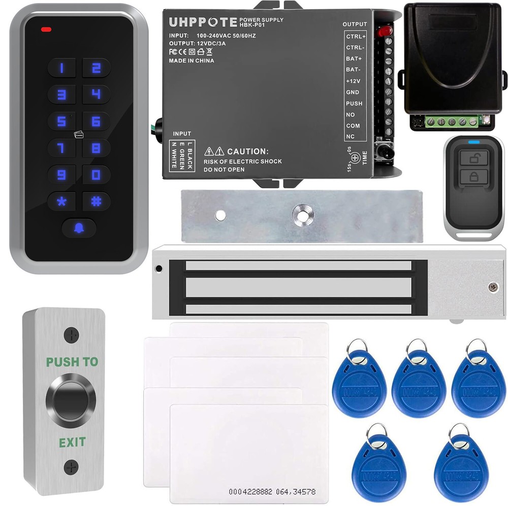 Metal RFID Reader Access Control Security System Keypad ID Card & Magnetic Lock