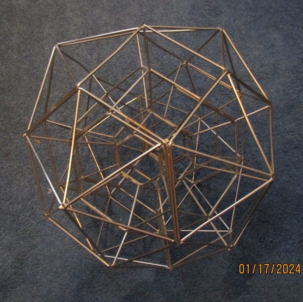 Geometric Sphere Globe Abstract Tabletop Centerpiece 11 inch diameter