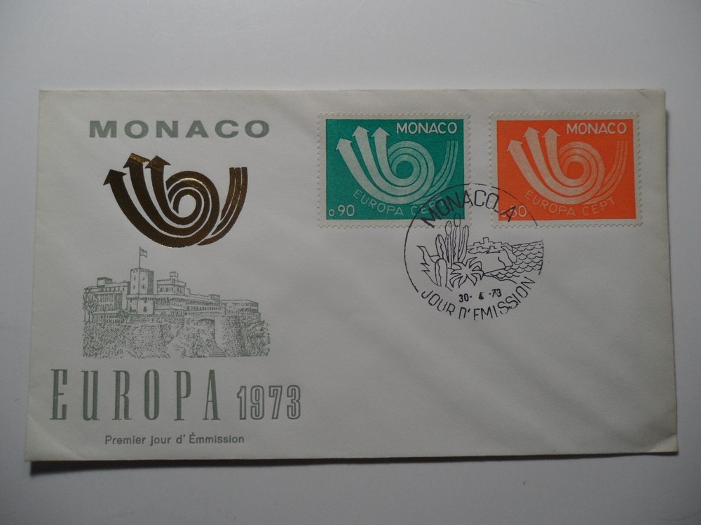 WORLD FDC : MONACO 1973 EUROPA CEPT FIRST DAY COVER