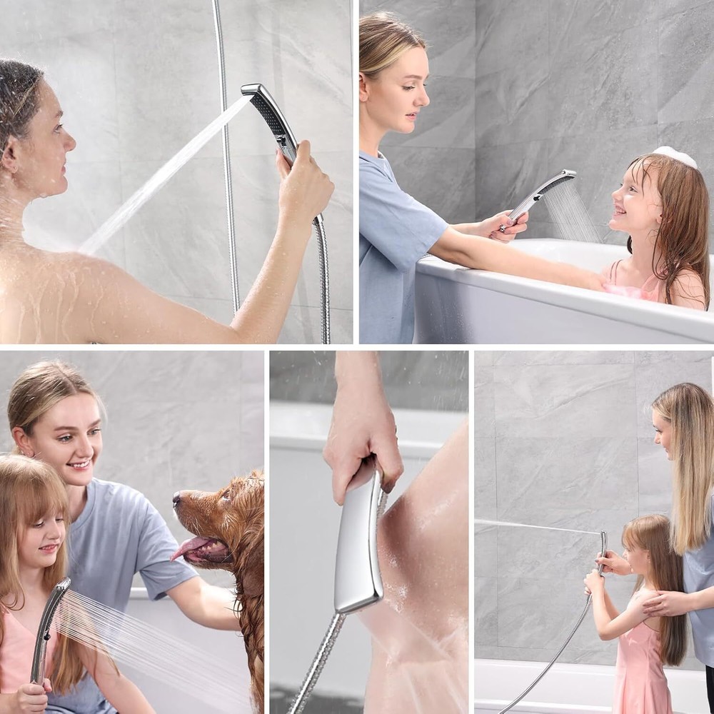 Dual Showerhead Combo Set, Handheld Showerhead Rainfall Showerhead Combo