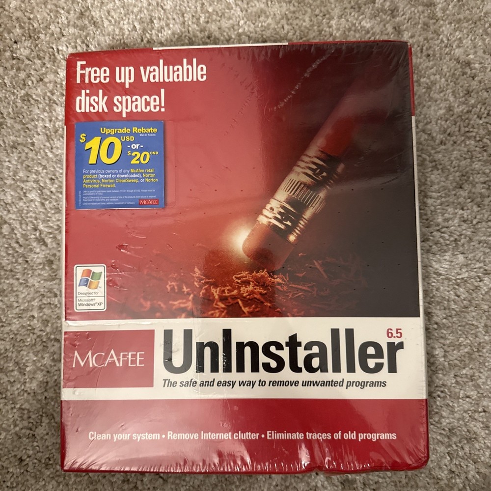 McAfee Uninstaller 6.5 (Rare)(Unopened)