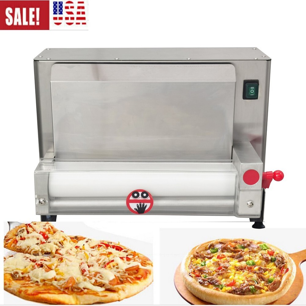 110V Automatic Pizza Making Rolling Machine Electric Pizza Dough Roller Sheeter