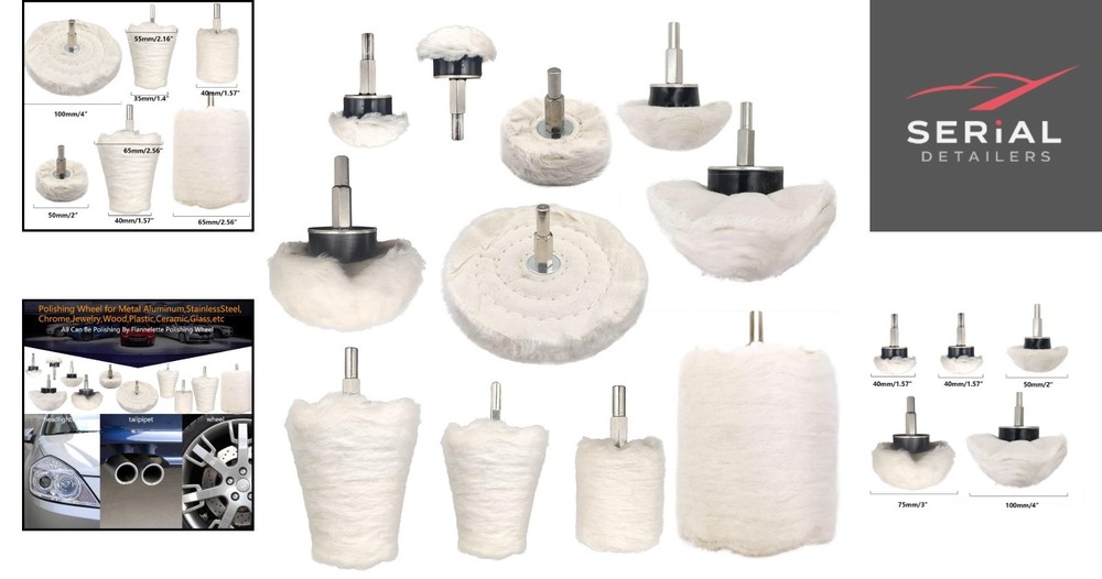 Universal Compatibility Buffing Wheel Set for Electric & Pneumatic Drills