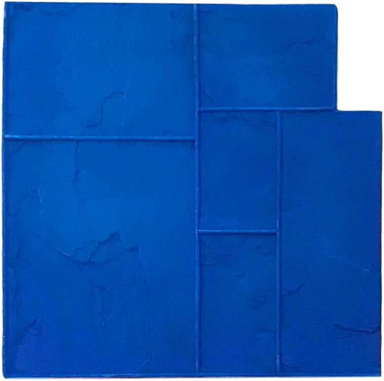 Ashler Notched Slate | Single Concrete Stamp by Walttools (Rigid/Blue)