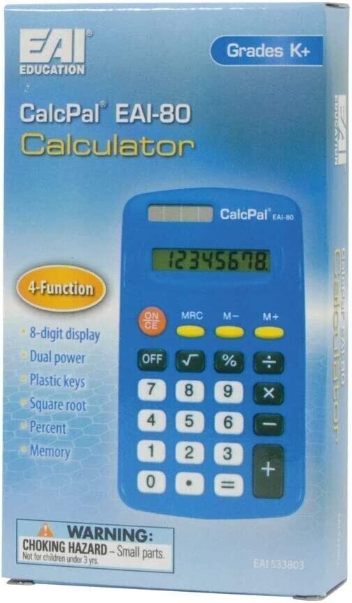 EAI Education CalcPal EAI-80 Basic Calculator (New )