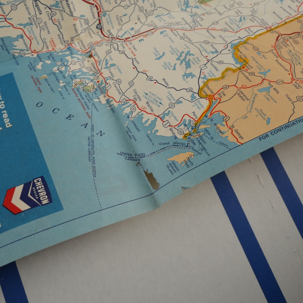 1966 Chevron Eastern United States Map
