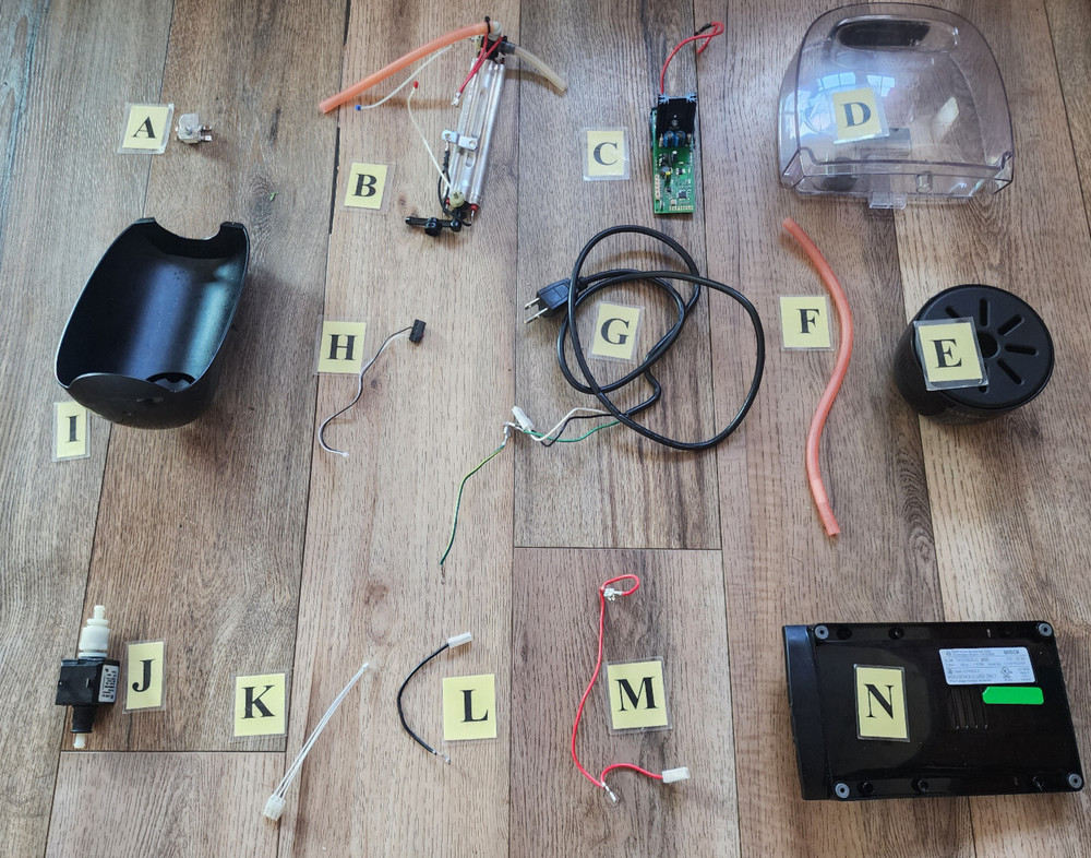 Replacement parts for Bosch Tassimo TAS2002UC Coffee Maker System (L)