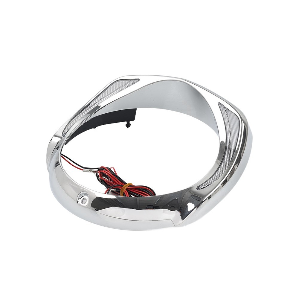 LED Headlight Bezel Visor Trim Ring For Harley Touring 2014+