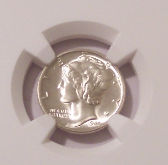 1944 D Mercury Dime MS66 FB NGC