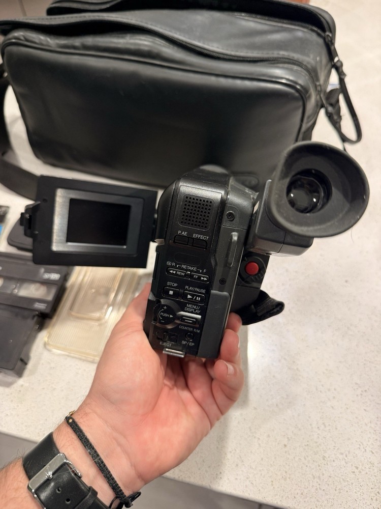 JVC Compact VHS Camcorder Bundle w/ Bag & Tapes | No Battery | Untested AS-IS