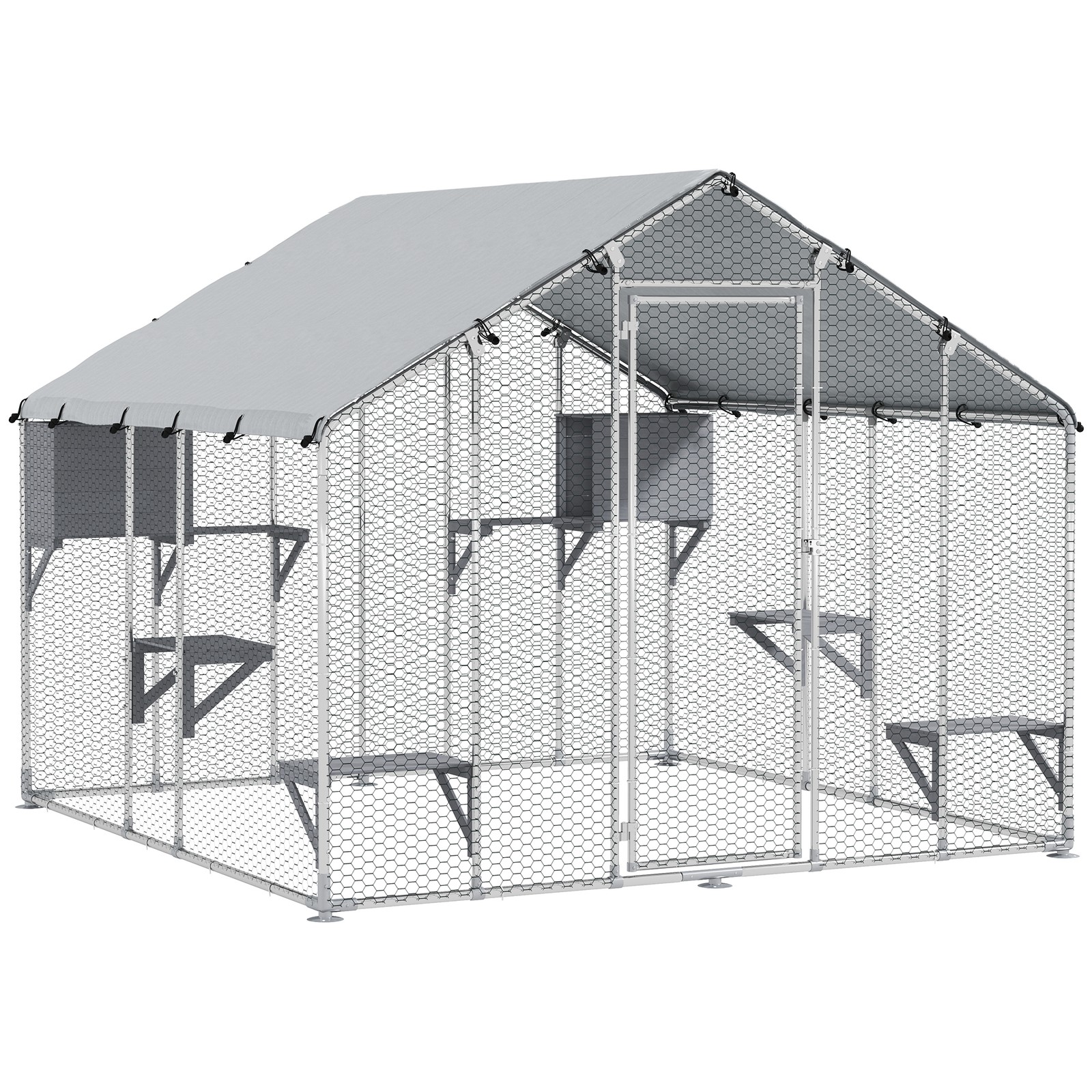 PawHut 94.5" Extra Large Catio Outdoor Cat Enclosure Waterproof Cover UV Protect