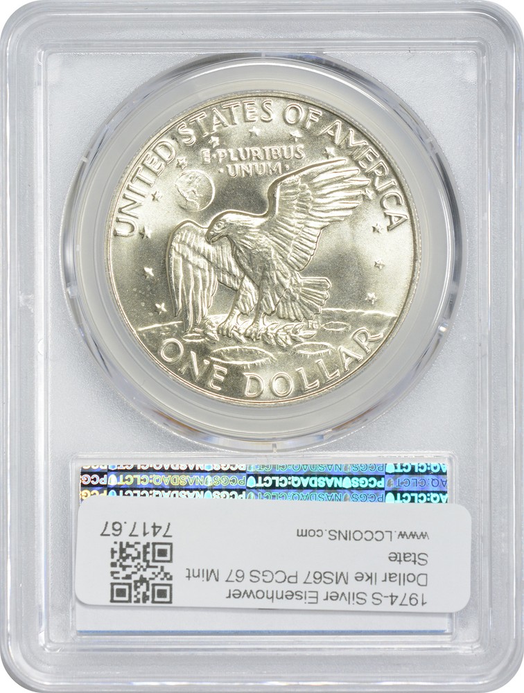 1974-S Silver Eisenhower Dollar Ike MS67 PCGS 67 Mint State