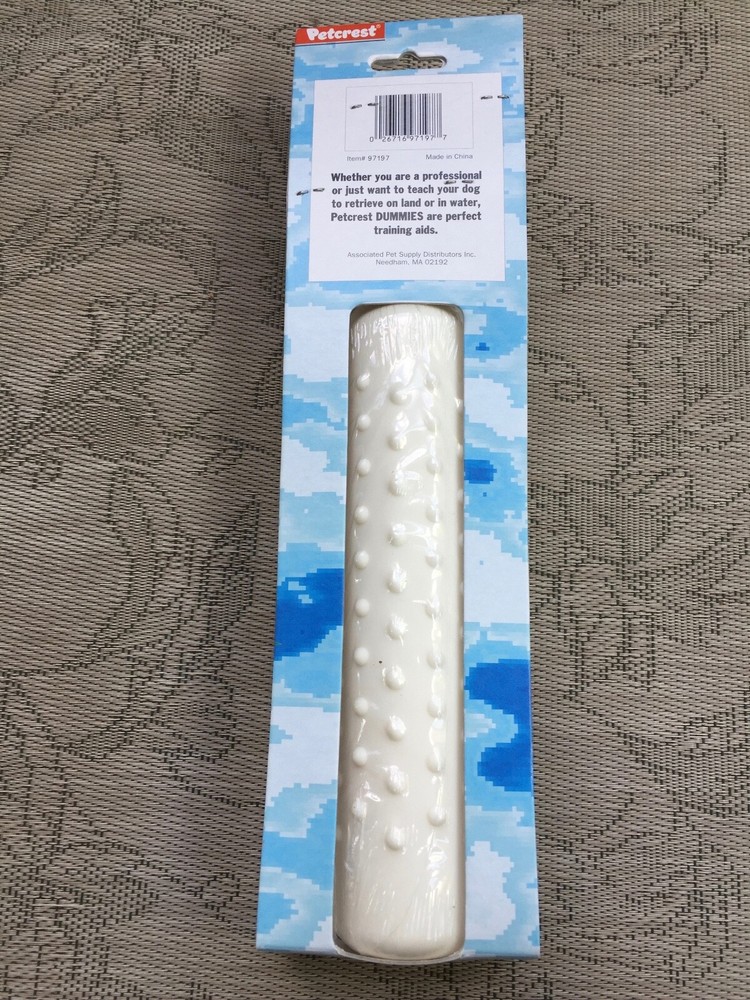 New Petcrest Training Plastic White Floating Dummies with Throw Rope 11x2 *