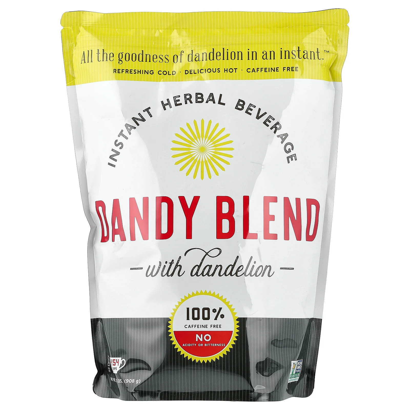Instant Herbal Beverage with Dandelion, Caffeine Free, 2 lbs (908 g)