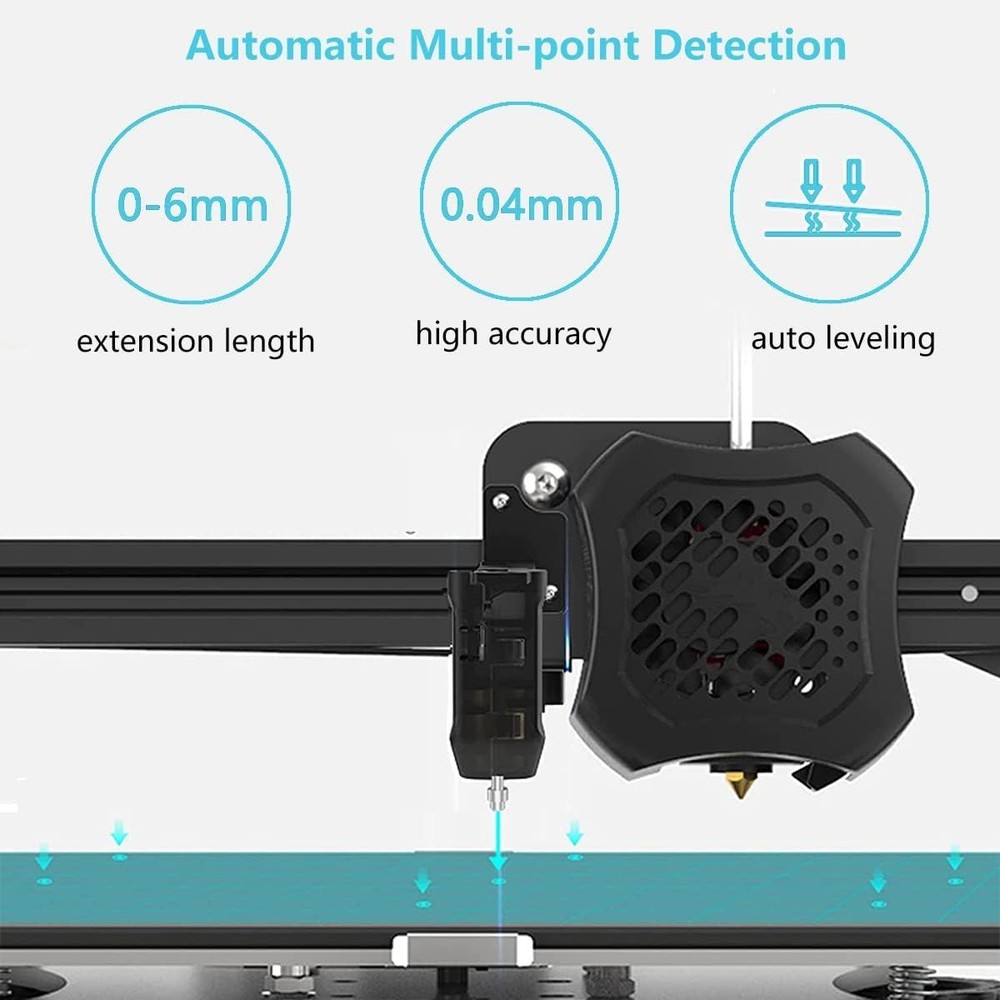 Auto Bed Leveling Sensor Kit for 3D Printers with Metal Push Pin Compatibility