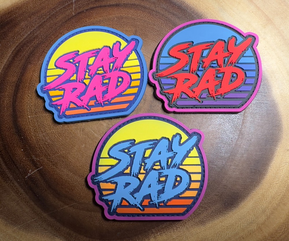 Stay Rad '80'S Text Sunset PVC Morale Patch