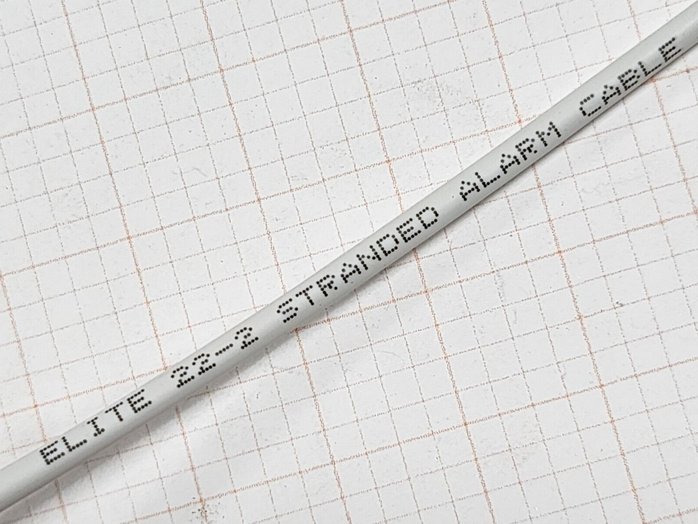 Elite Cable Products 22/2C Stranded OFC Security/Alarm/Control Cable White/100ft