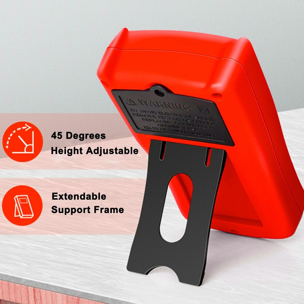 LCD Digital Multimeter Voltmeter Ammeter Ohmmeter Volt AC DC Tester Leads Meter