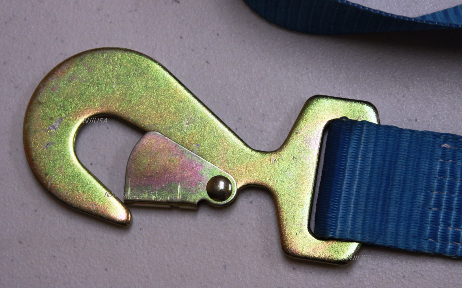 4 Sets Axle Straps Car Hauler Trailer Auto Tie Down Ratchet Straps Tow Kit BLUE