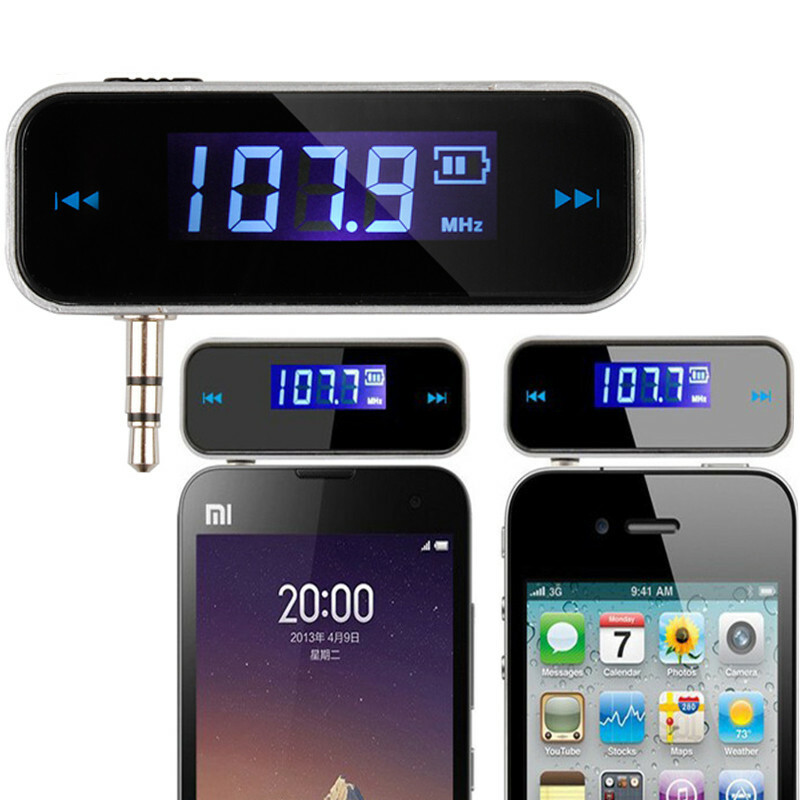 Wireless 3.5mm FM Transmitter w/ LCD For MP3 iPod iPhone Cell Phone Handsfree