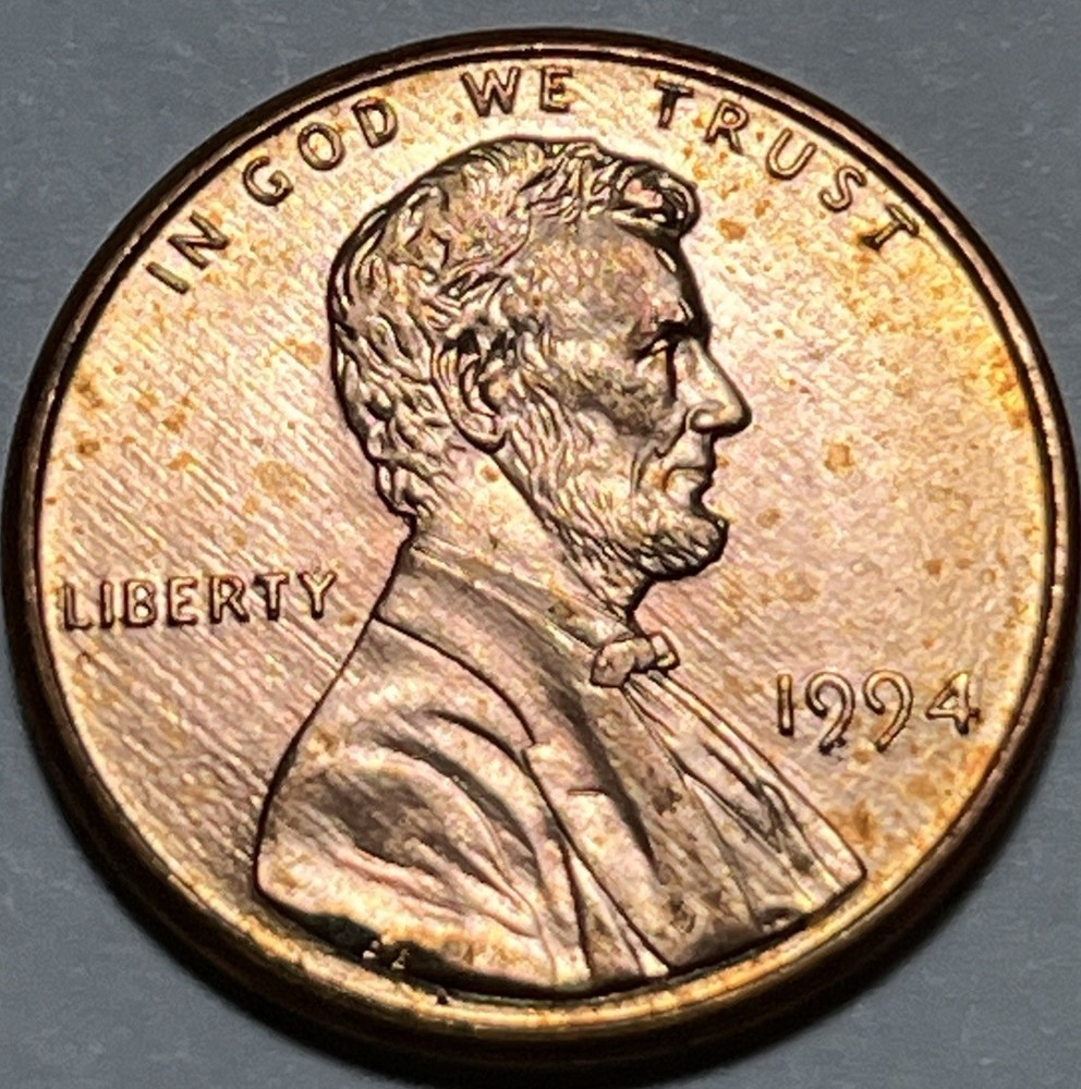 1994 4/4 Lincoln Penny Error 4 Over 4 Double 4 Date Error Uncirculated