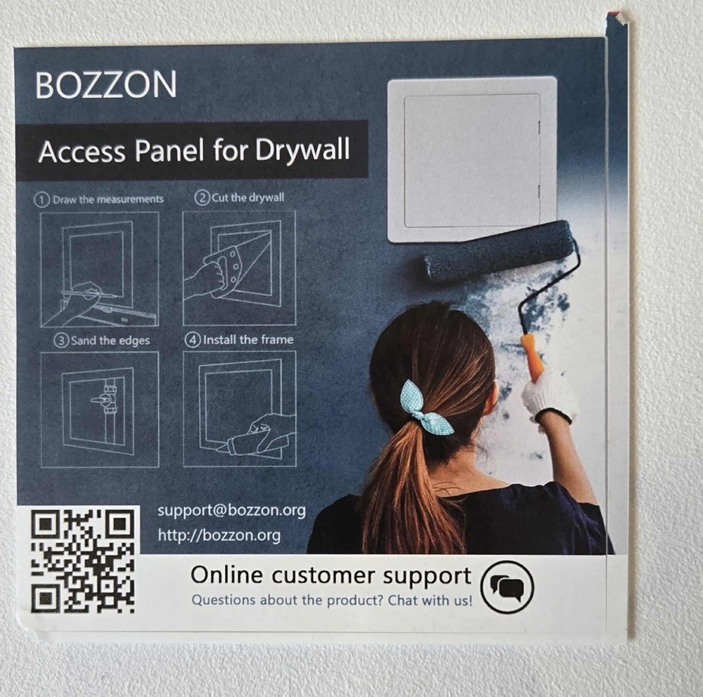 BOZZON Branded Drywall Access Panel 22"x22" – Includes Installation Tape, Wall